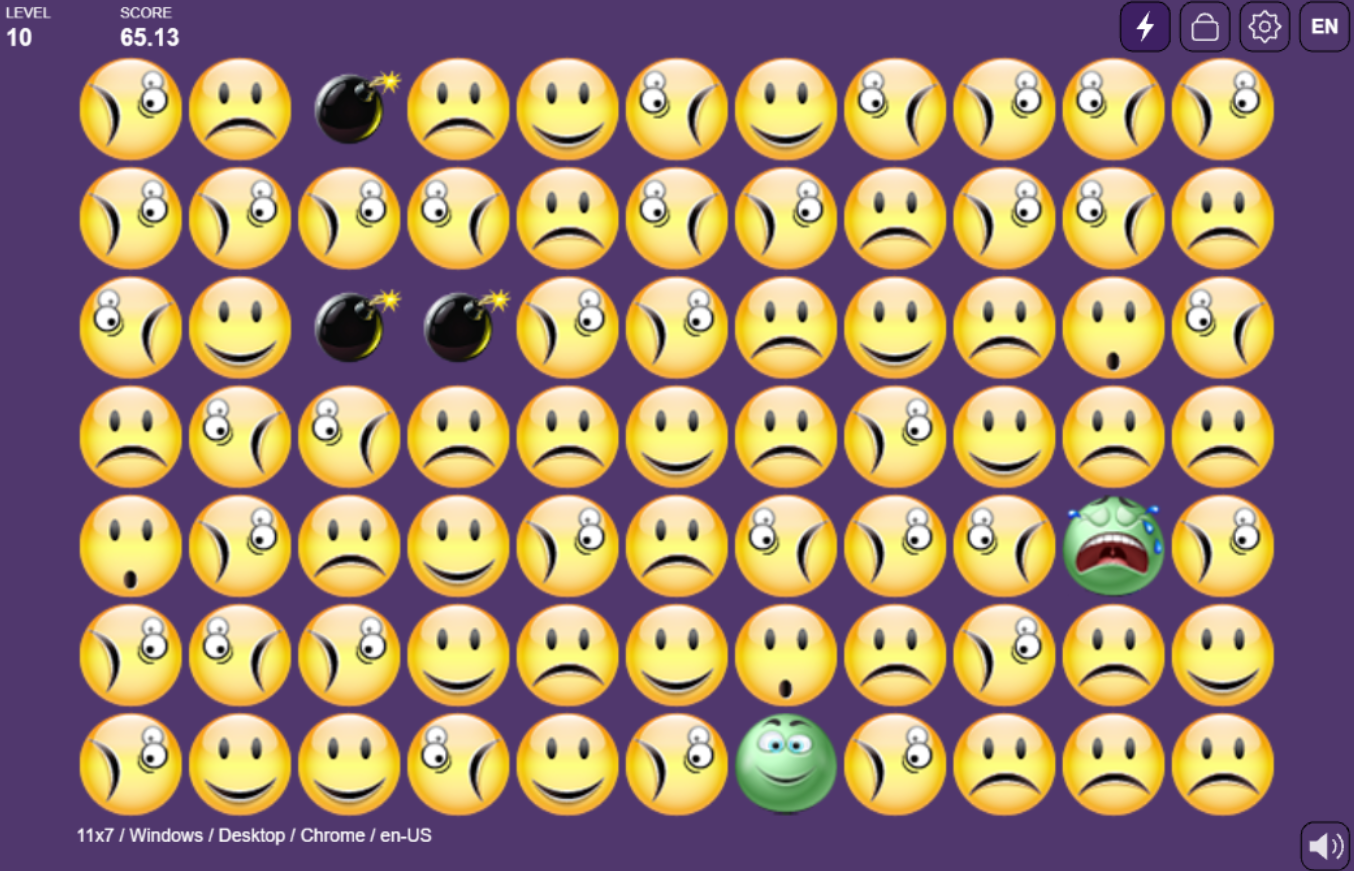 VectorPath game board - smileys